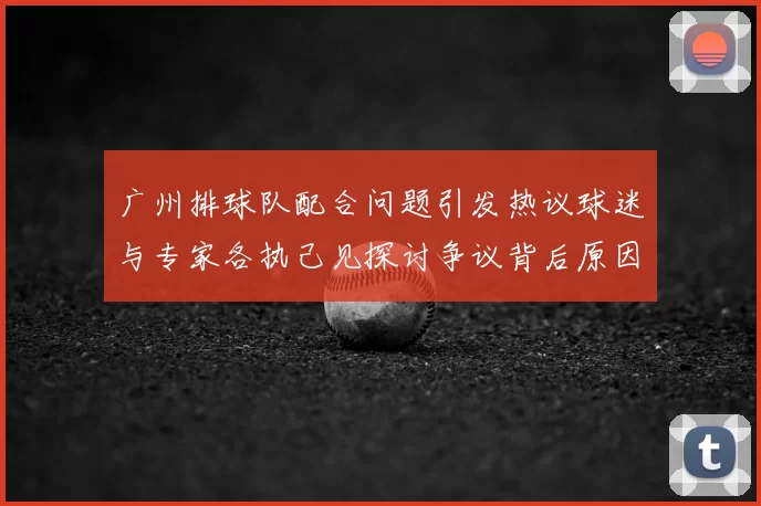 广州排球队配合问题引发热议球迷与专家各执己见探讨争议背后原因